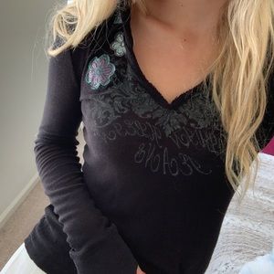 V neck fairy core sweatshirt